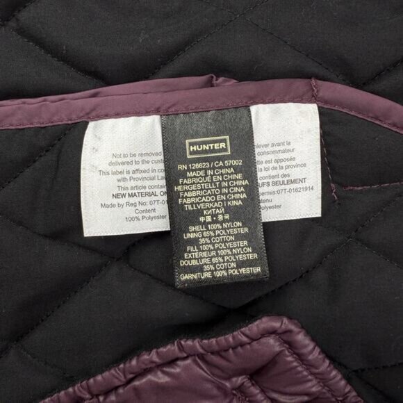 HUNTER Refined Quilted Short Trench Jacketize XS Oxford - Picture 5 of 15